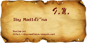 Iby Madléna névjegykártya